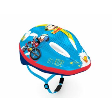Kerékpáros gyermek fejvédő - Disney figurákkal kék színben