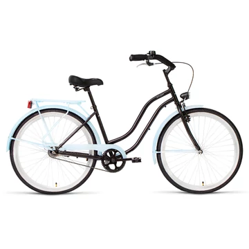 Koliken kerékpár 26" Cruiser női fekete-türkiz