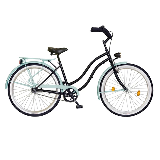 Koliken kerékpár 26" Cruiser női  fekete-türkiz